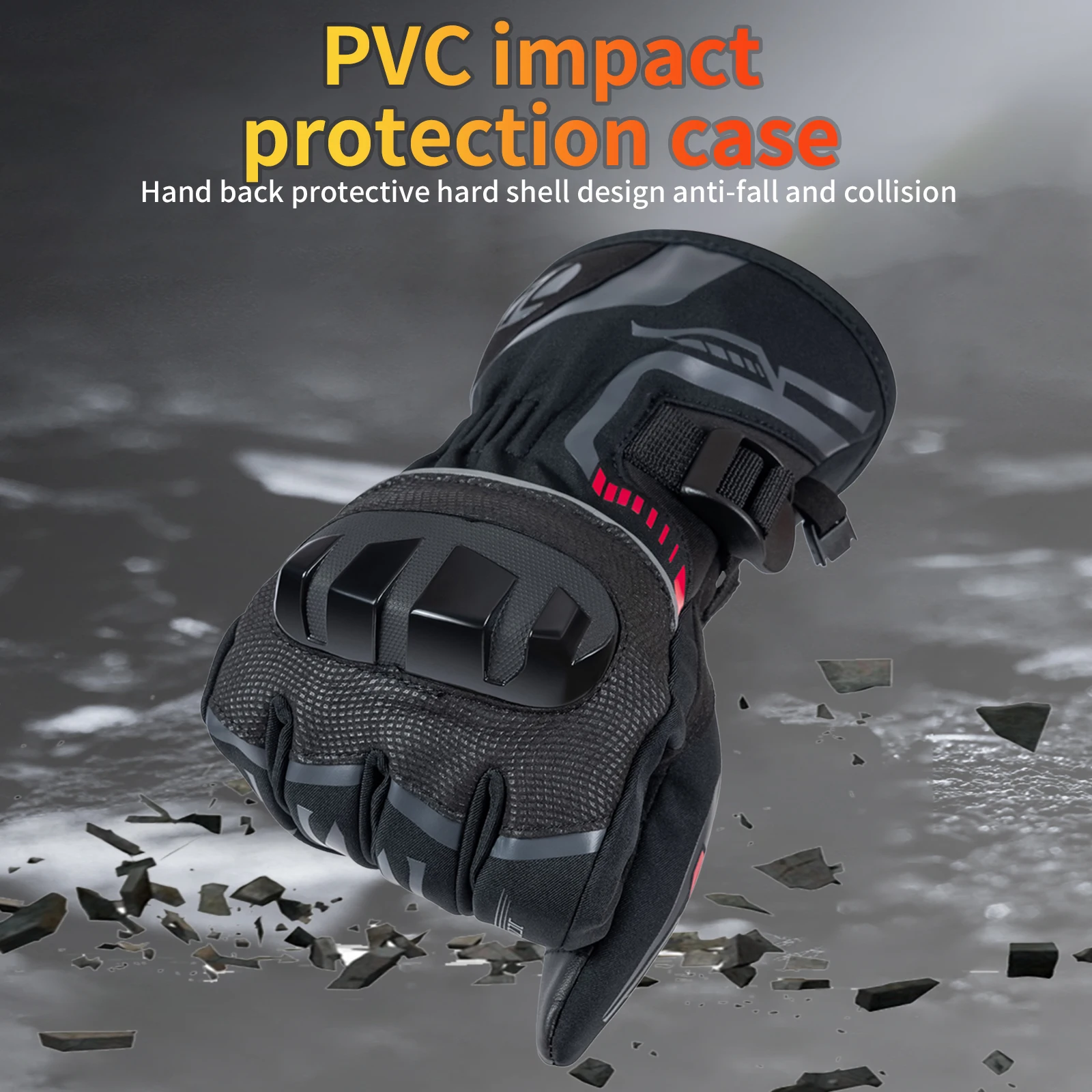Winter Motorcycle Gloves for Men Women Waterproof Warm Cold Weather Riding Gloves Touchscreen for ATV UTV Road Racing Snowmobile - Image 5