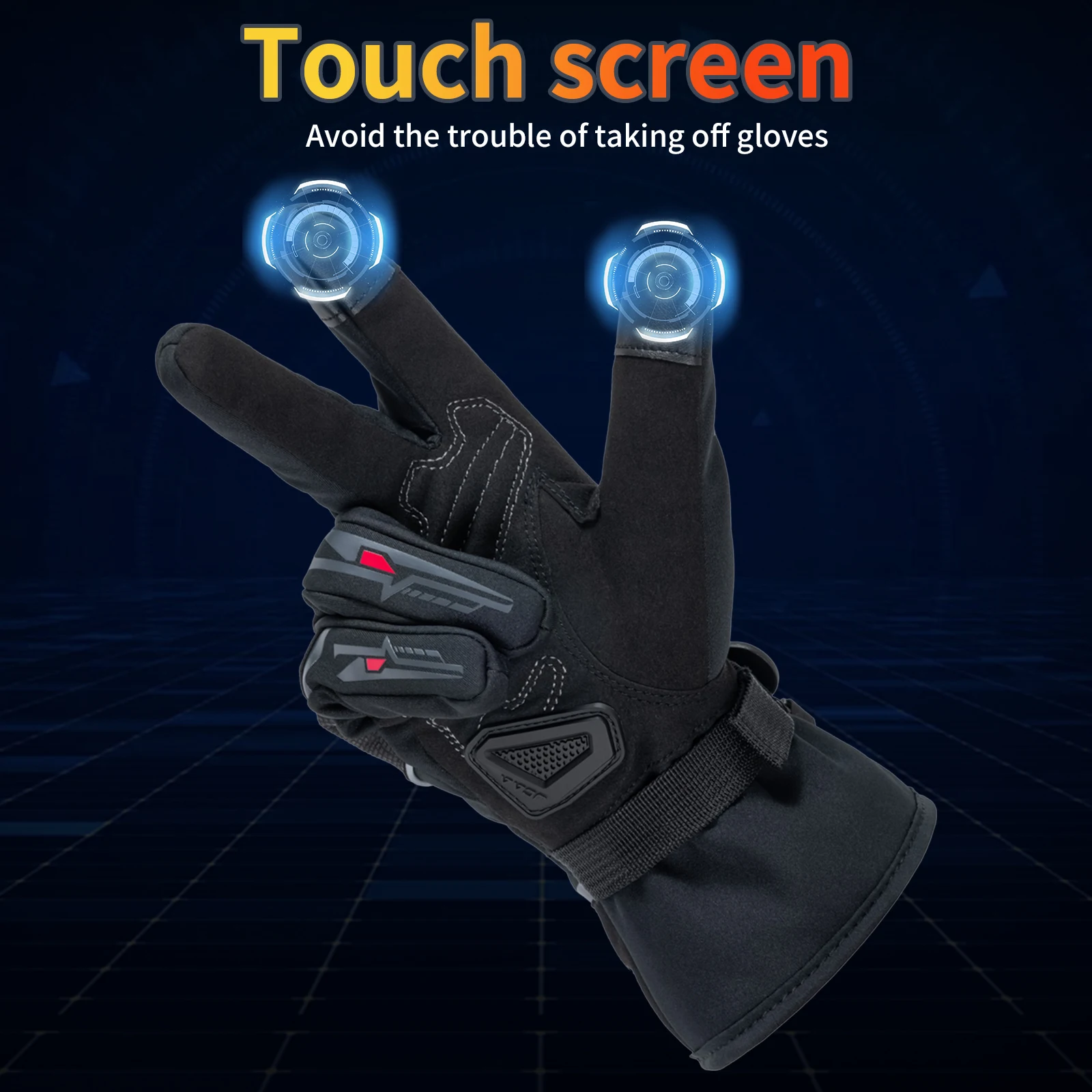 Winter Motorcycle Gloves for Men Women Waterproof Warm Cold Weather Riding Gloves Touchscreen for ATV UTV Road Racing Snowmobile - Image 6