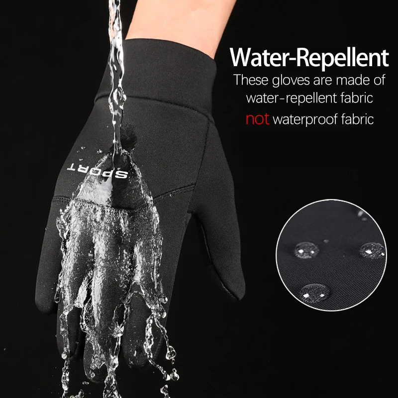 Winter Outdoor Sports Ski Gloves Windproof Water-Repellent Fleece Cold-Proof Cycling Touchscreen Non-Slip Motorcycle Gloves - Image 5