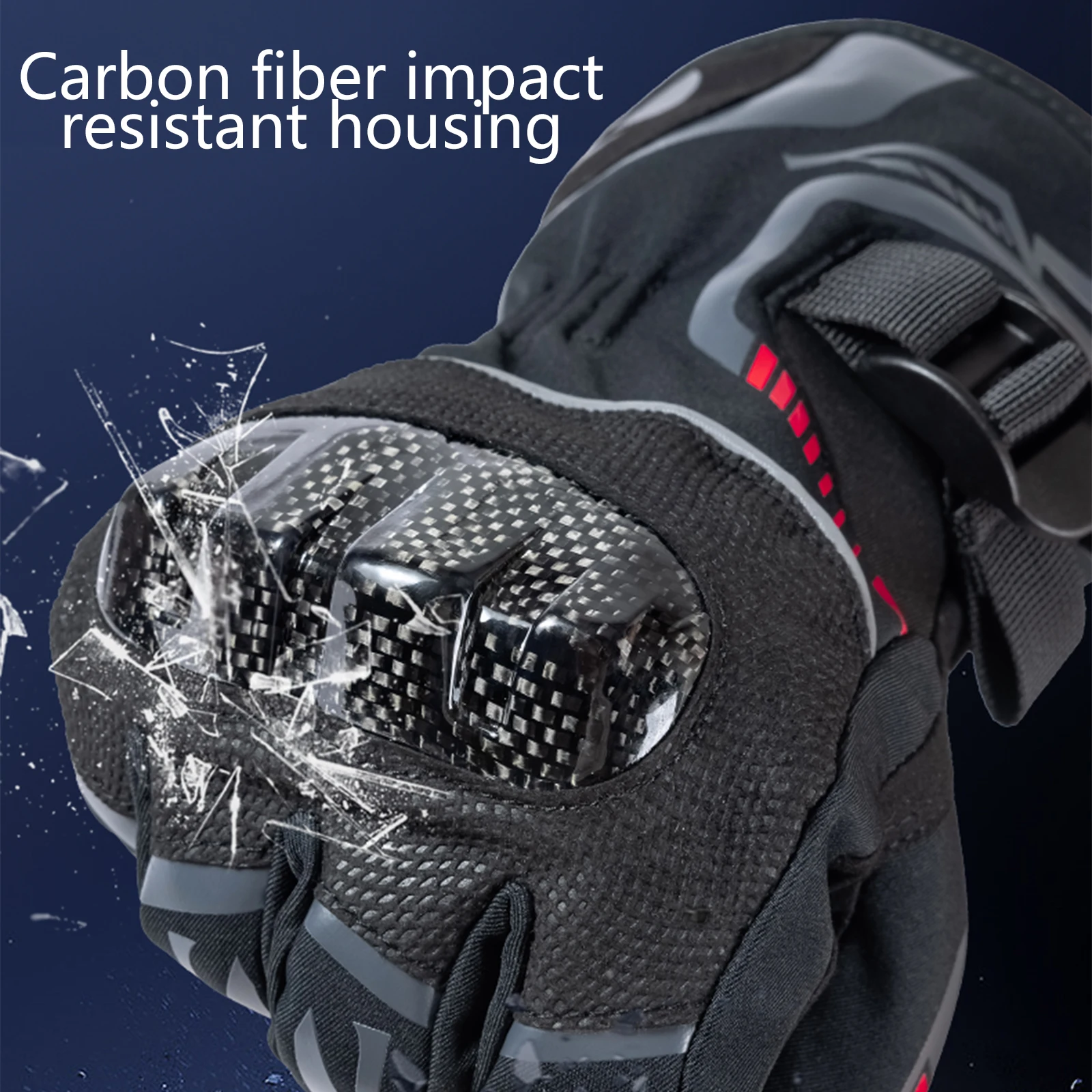 Winter Thermal Motorcycle Gloves Men Women Waterproof Motocross Biker Gloves Outdoor Sports Riding Carbon Fiber Protective Glove - Image 3