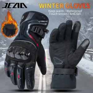 Winter Thermal Motorcycle Gloves Men Women Waterproof Motocross Biker Gloves Outdoor Sports Riding Carbon Fiber Protective Glove