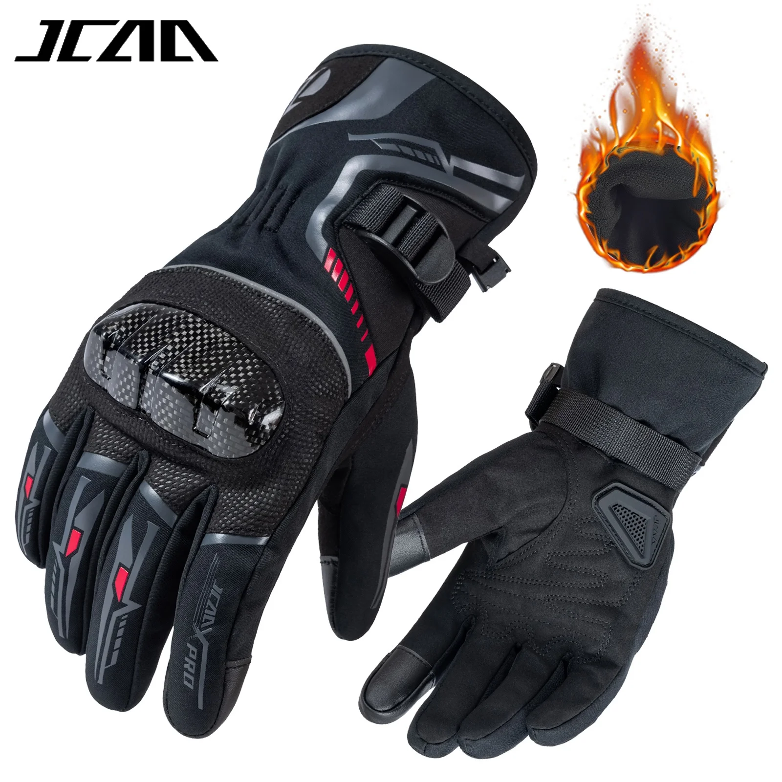 Winter Thermal Motorcycle Gloves Men Women Waterproof Motocross Biker Gloves Outdoor Sports Riding Carbon Fiber Protective Glove - Image 6
