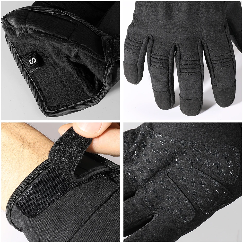 Winter Warm Motorcycle Full Finger Gloves Touch Screen Motorbike Motocross Cycling Riding MTB Windproof Non-slip Protective Gear - Image 6