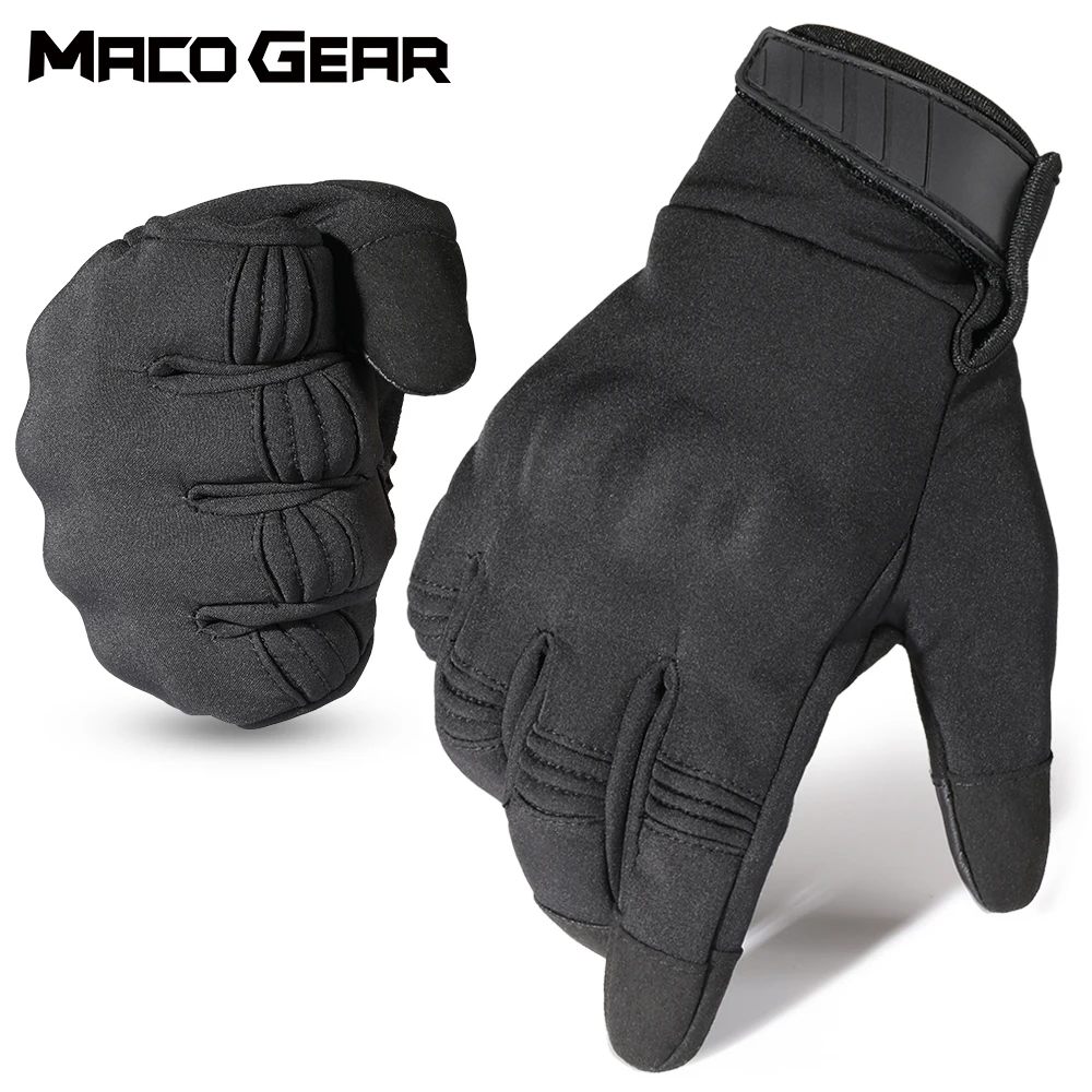 Winter Warm Motorcycle Full Finger Gloves Touch Screen Motorbike Motocross Cycling Riding MTB Windproof Non-slip Protective Gear