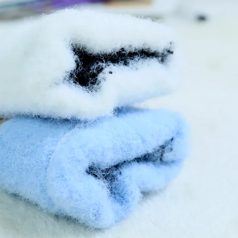 Winter Warm Woolen Gloves for 4-10 Years Old Cute Cartoon Cat Fingers Children's Color Block Gloves - Image 5