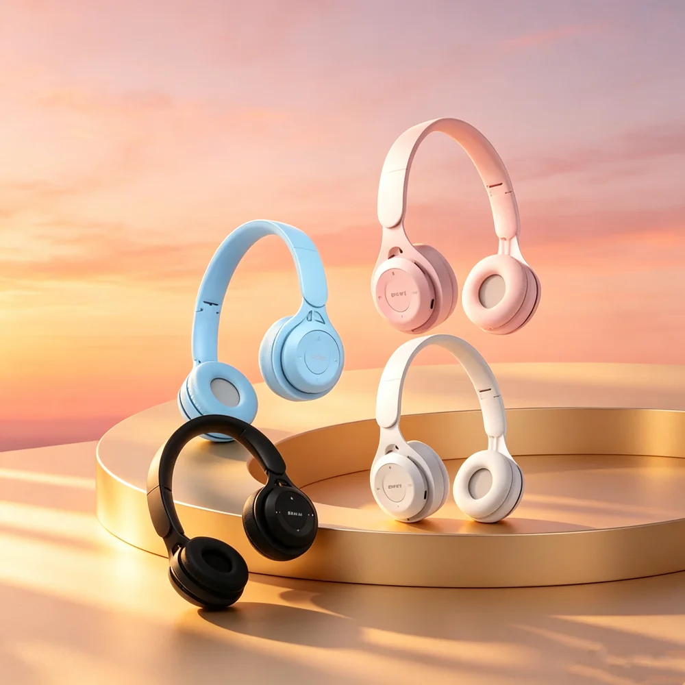 Wireless 5.3 Overhead Bluetooth Headphones for Music with Deep Bass Universal Compatibility High-Quality Sound Earphones