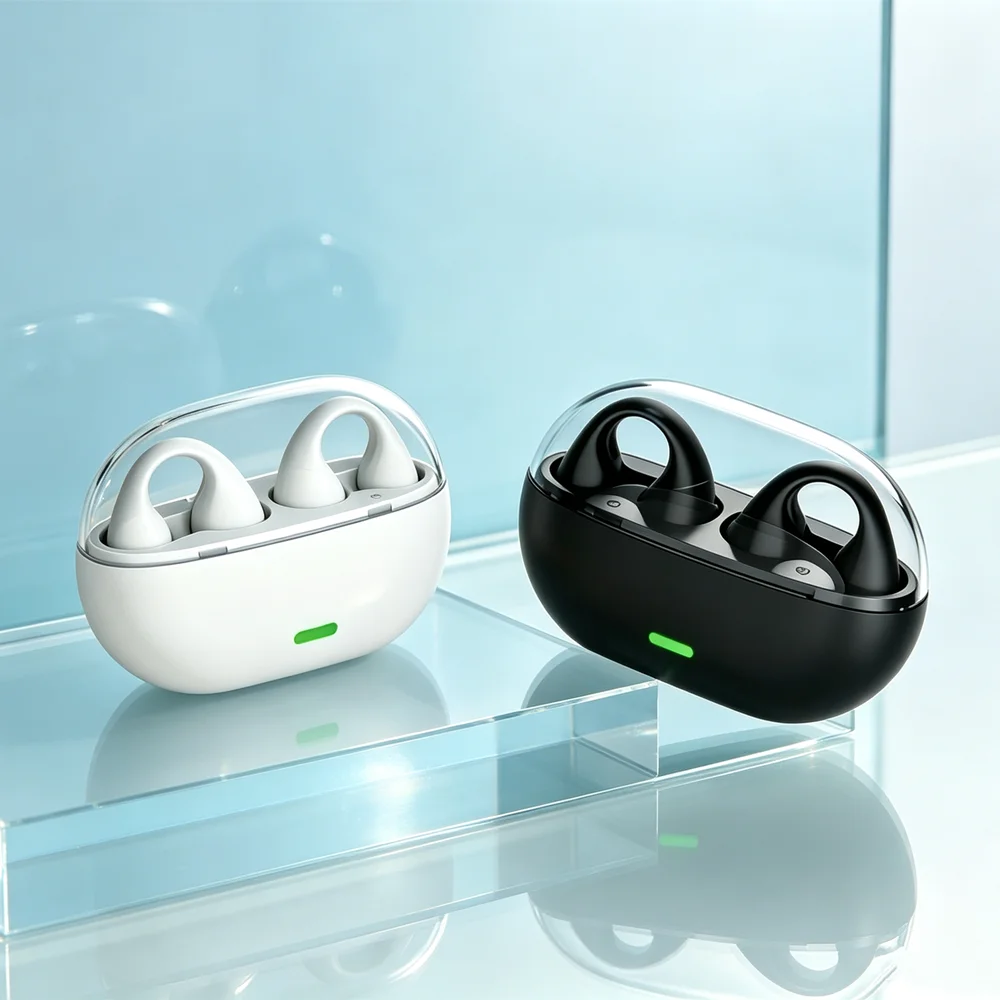 Wireless Bluetooth 5.3 Headset Long Battery Life Sports Ear Clip Earphones HIFI Stereo Noise Cancelling Headphones - Image 4