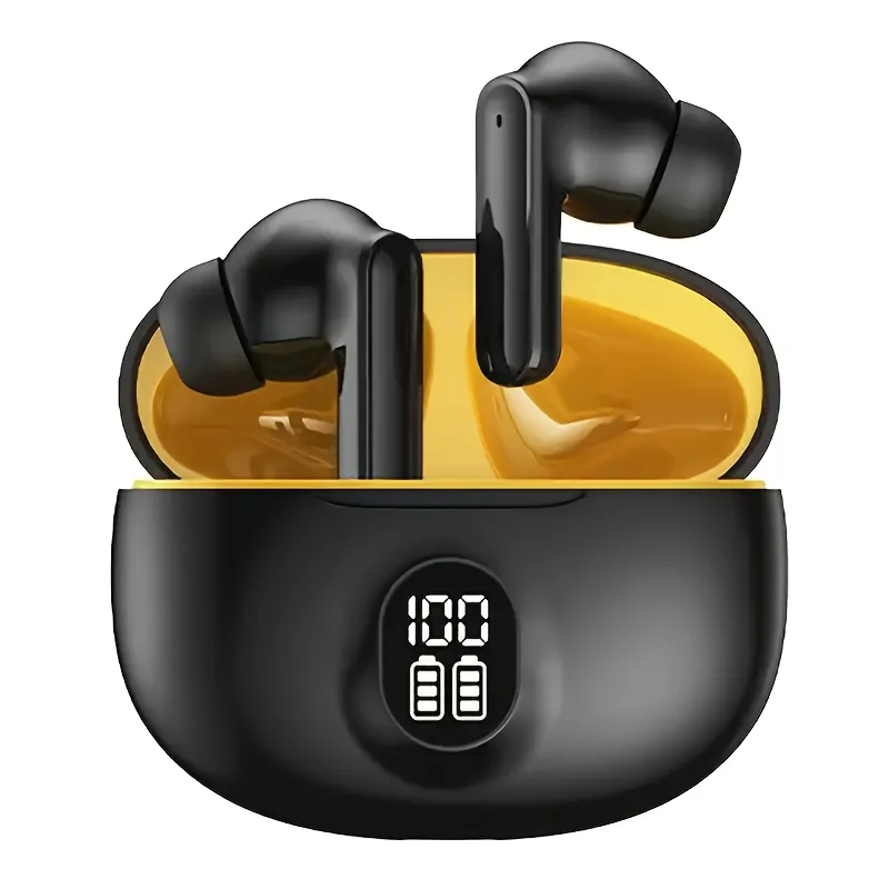 Wireless Headphones Bluetooth Earpods Sports Stereo Noise Canceling Headphone Microphone Speaker with LED Light Headphones - Image 4