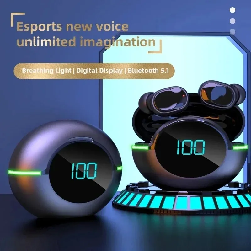 Wireless TWS In-Ear Bluetooth 5.3 Earbuds Sports Headphones with Waterproof Noise Reduction Digital Display Gaming Earphones - Image 2