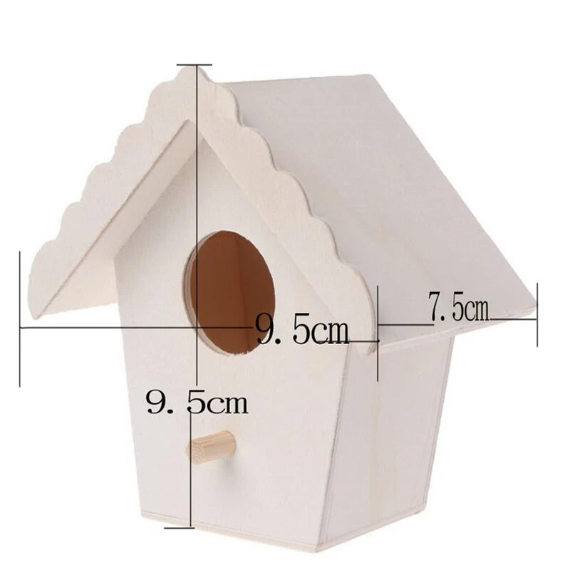 Wooden Mini Bird Cage Outdoor Hanging Birdhouse Box Garden Bird Cages Home Yard Decoration Bird Products Wooden Bird Parrot Nest - Image 3