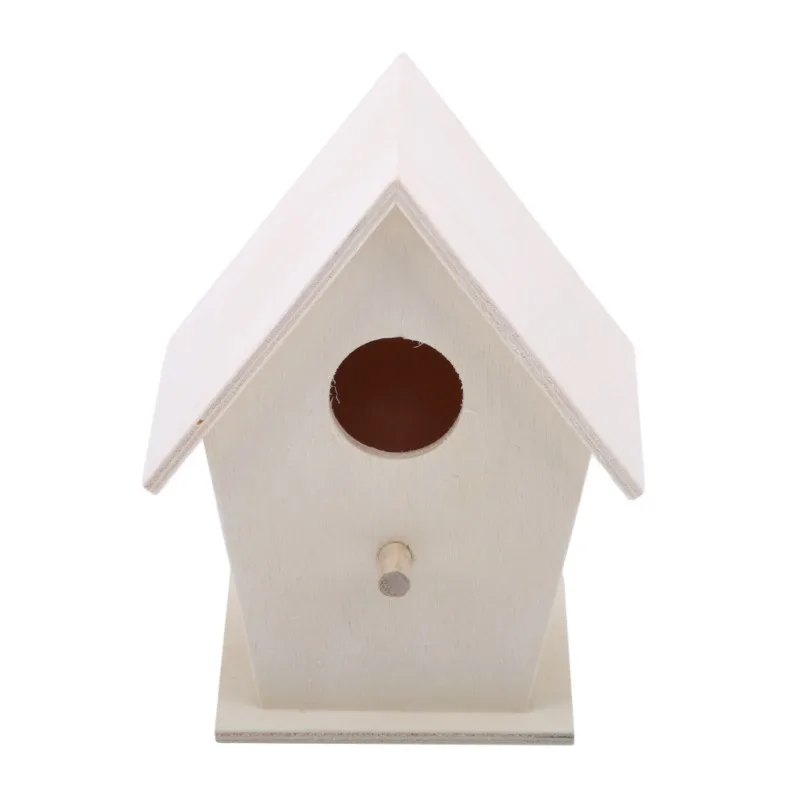 Wooden Mini Bird Cage Outdoor Hanging Birdhouse Box Garden Bird Cages Home Yard Decoration Bird Products Wooden Bird Parrot Nest - Image 6
