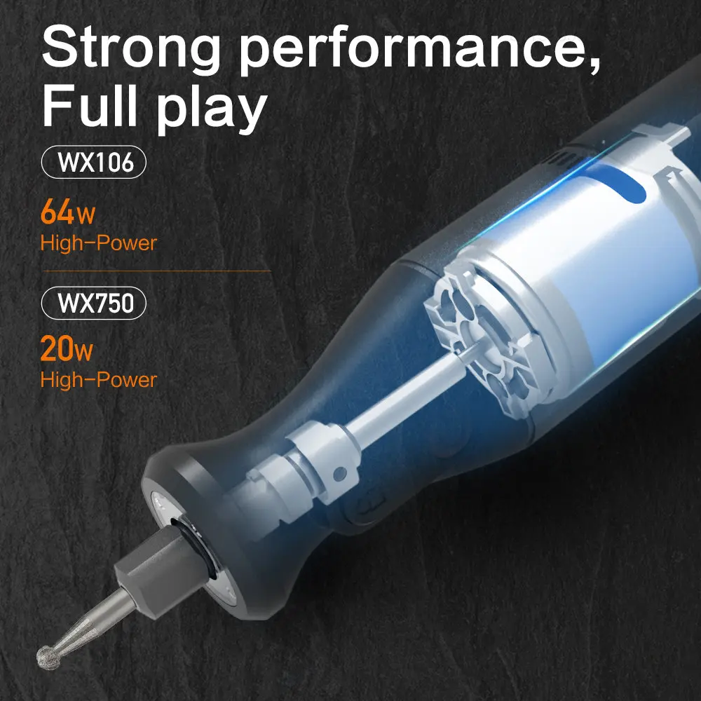 Worx 8V Rotary Tool WX106 Cordless Mini Drill Engraving Grinding Polishing Machine USB Charger Variable Speed Power Tools Set - Image 4