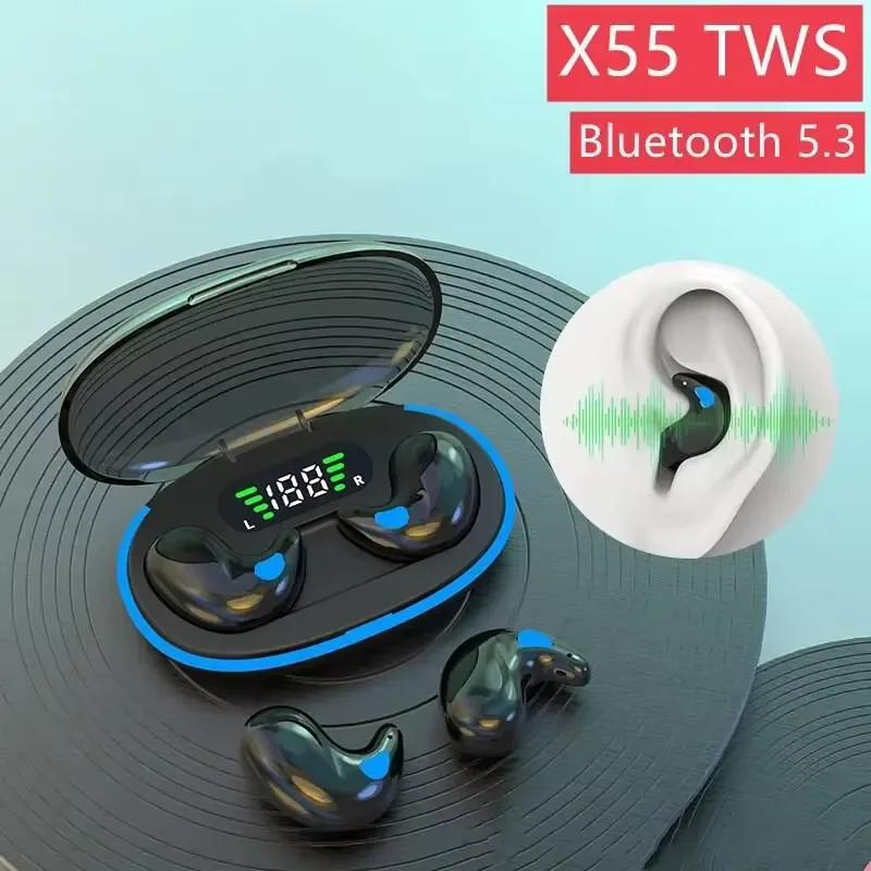 X55 TWS Mini Earpods BT5.3 Wireless Earphone IPX5 Headphones Noise Reduction Sport Bluetooth Earbuds Stereo Music Headset - Image 2