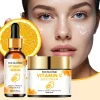 YOUNGCOME Vitamin C Skin Care Set For Women , Moisturizing Hyaluronic Acid Skin Care Routine with Serum, Face Cream 70g+60ml