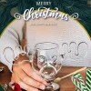 YWDL Christmas Elk Wine Glass Cup Transparent Cocktail Juice Cup Reindeer Glass Mug Party Beer Whiskey Glasses Shot Cups
