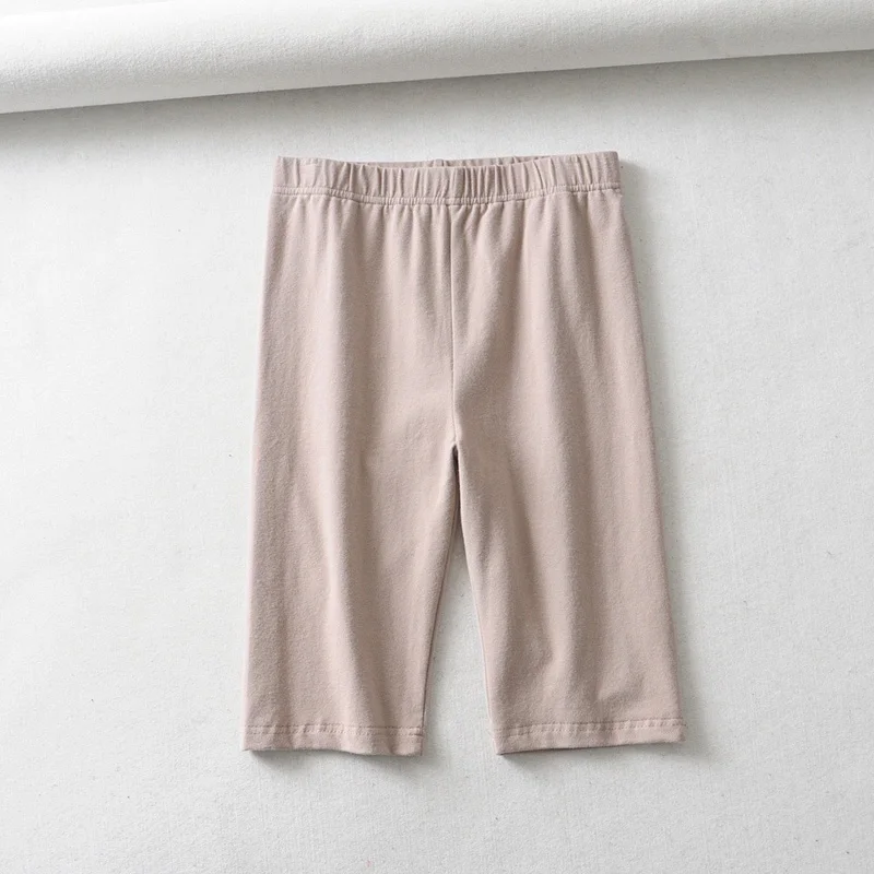 sexy women cotton high waist elastic pure color slim Knee-Length bike shorts female - Image 4