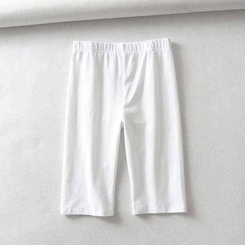 sexy women cotton high waist elastic pure color slim Knee-Length bike shorts female - Image 5
