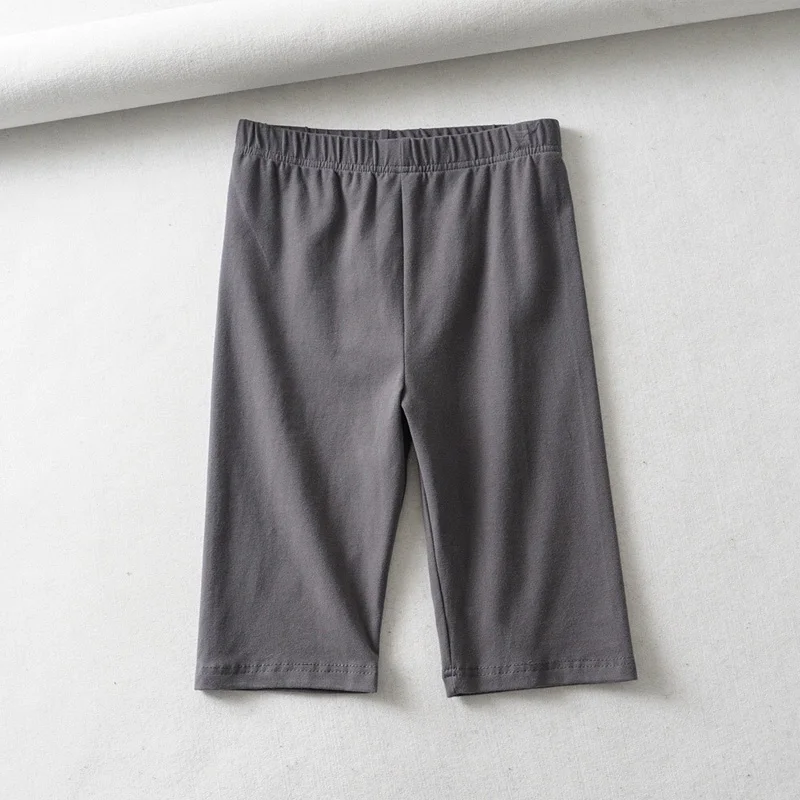 sexy women cotton high waist elastic pure color slim Knee-Length bike shorts female - Image 6