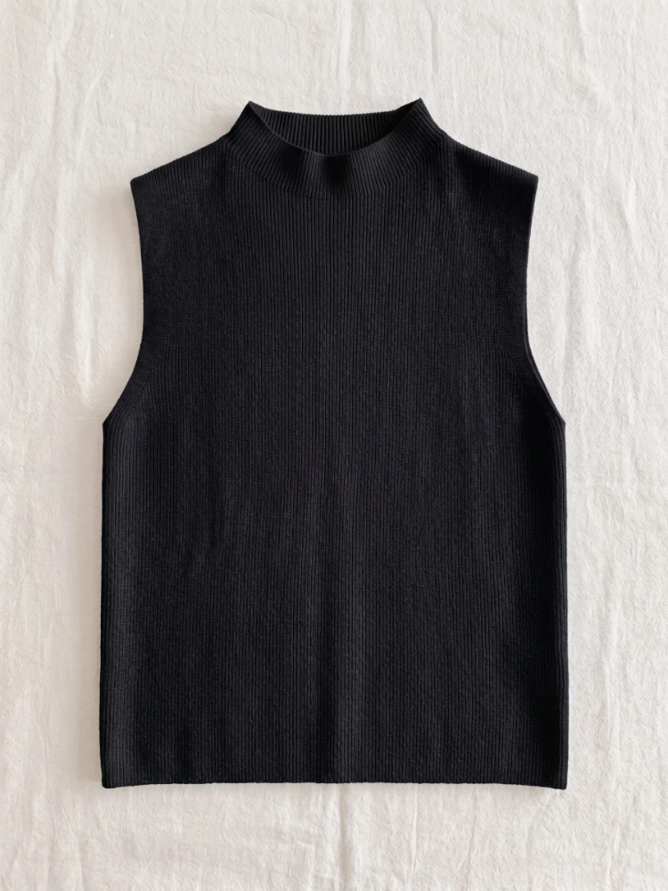 zjaiss 2026 Summer Crop Tops Knitted Women Tank Top Slim Sweater Sleeveless Pullovers Spring Autumn Solid Versatile Vest - Image 5