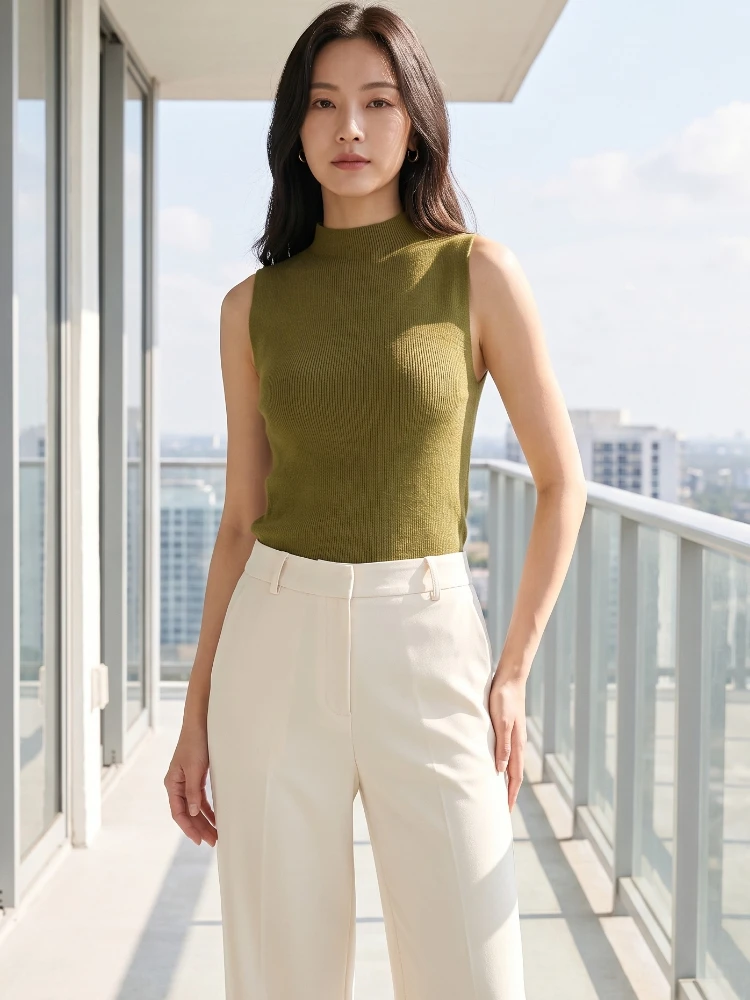 zjaiss 2026 Summer Crop Tops Knitted Women Tank Top Slim Sweater Sleeveless Pullovers Spring Autumn Solid Versatile Vest - Image 6