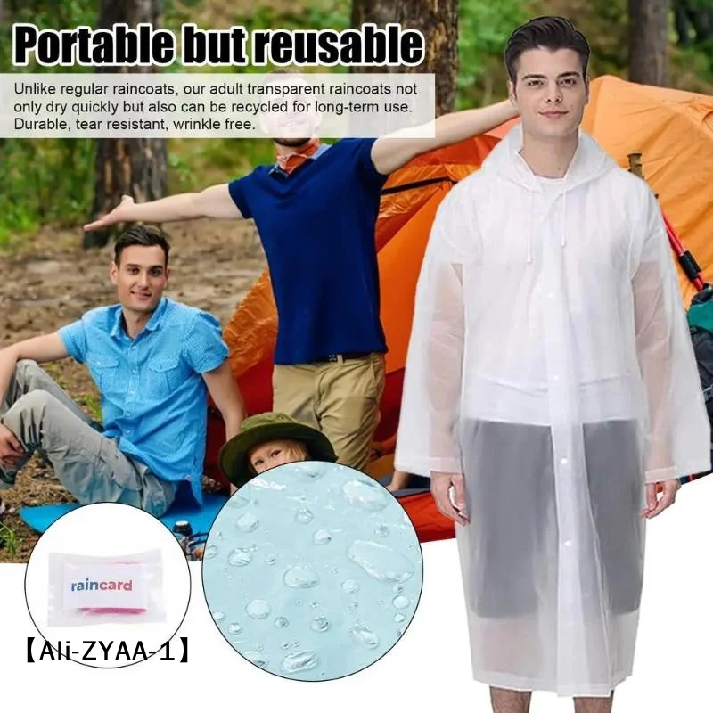 【A】5pcs Disposable Raincoat Card Sized Raincoat Portable Rain Coat Waterproof Jacket Travel Outdoor Rafting Camping Supplies - Image 2