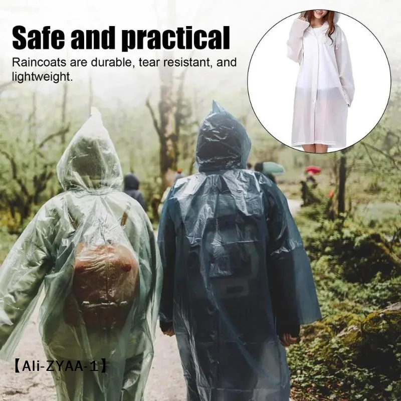 【A】5pcs Disposable Raincoat Card Sized Raincoat Portable Rain Coat Waterproof Jacket Travel Outdoor Rafting Camping Supplies - Image 3