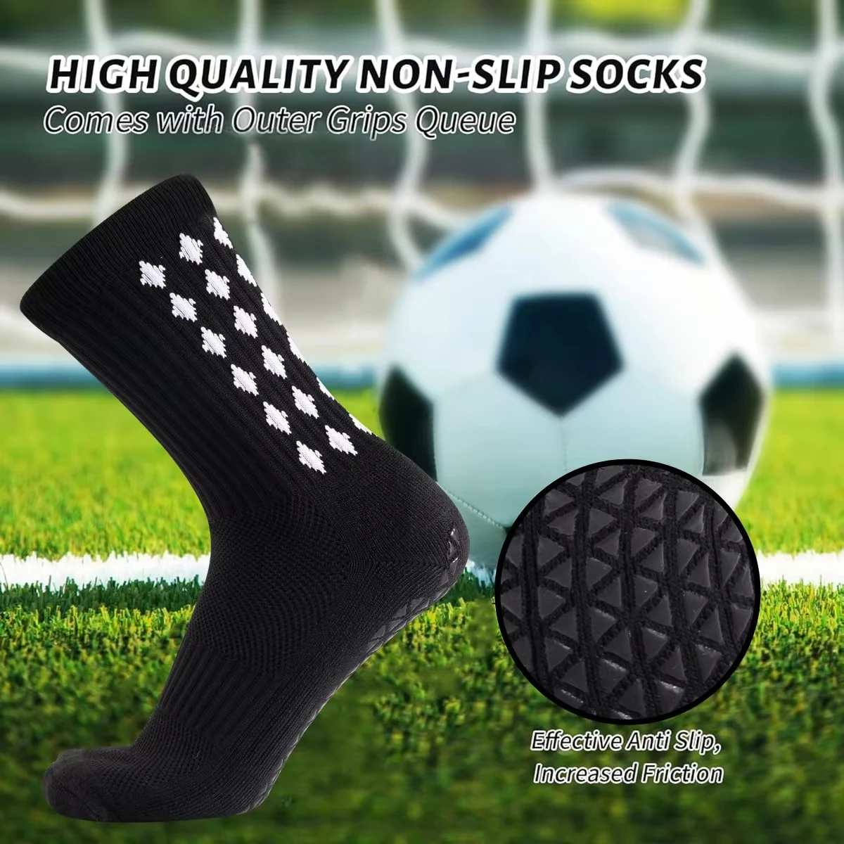 1-10 Pairs Men Women Football Grip Socks Towel Bottom Sport Socks Rugby Soccer Cycling Running Exercise Athletic Socks - Image 2