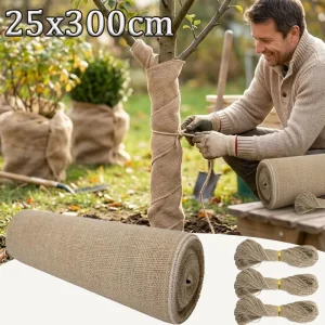 1-4PCS 25cm x 300cm Fruit Tree Winter Protection Burlap Tape Plant Wrap Frost Protection Root Insulation Garden Cover