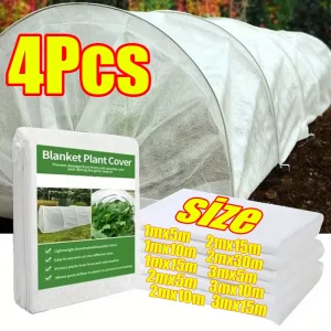 1-4Pcs 0.9oz Garden Netting Plant Row Cover Winter Garden Fabric Plant Cover for Winter Frost/Sun Pest Protection Garden Tools