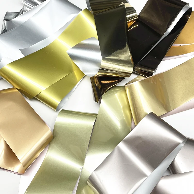 1 Box New Metal Nail Foils for Matt Transfer Paper Neon Stickers Champagne Nails Wraps Silver DIY Chameleon Nail Art Decorations - Image 3