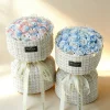 1 PCS Blue Roses Soap Flowers Bouquet Artificial Flowers Bouquet For Wedding Graduation Season Mother's Day Gift