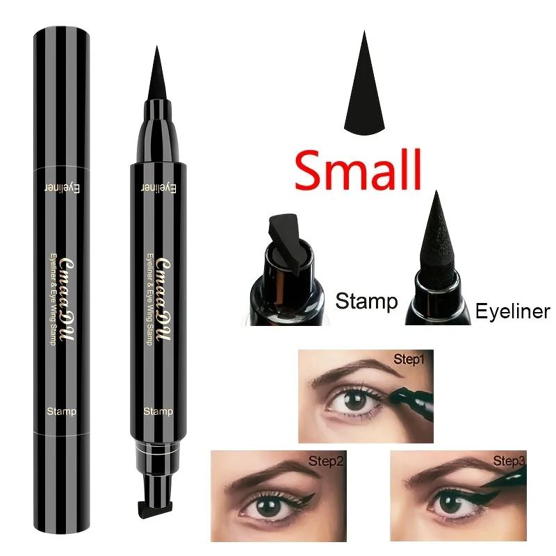 1 Pcs Black Wings Stamp Liquid Eyeliner, Easy Cat Eye Template Makeup Tool Anti-smudge, Vamp Wing, Lasting Waterproof Anti-sweat - Image 4