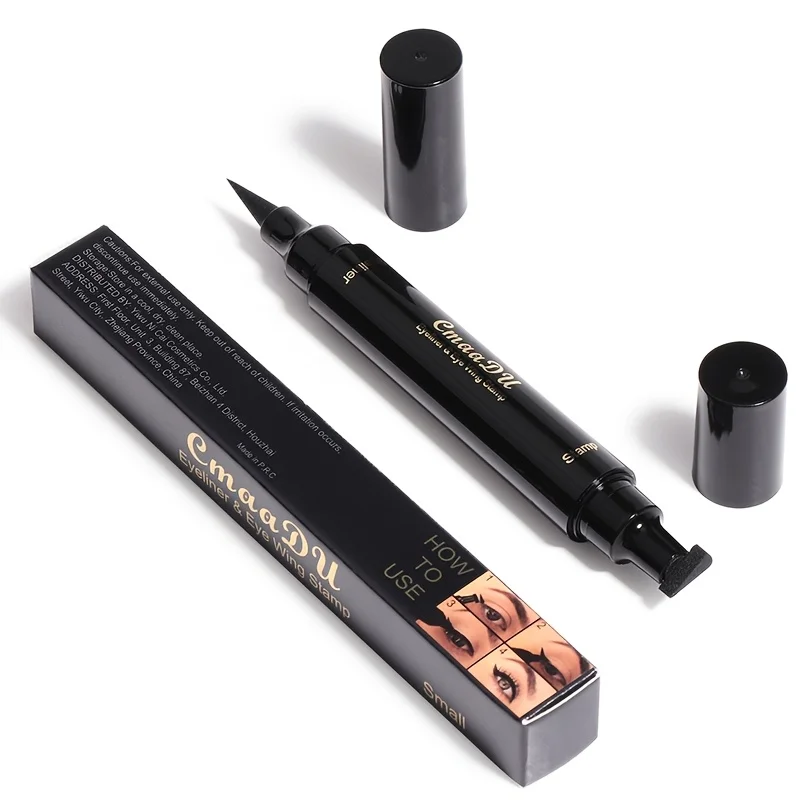 1 Pcs Black Wings Stamp Liquid Eyeliner, Easy Cat Eye Template Makeup Tool Anti-smudge, Vamp Wing, Lasting Waterproof Anti-sweat - Image 3