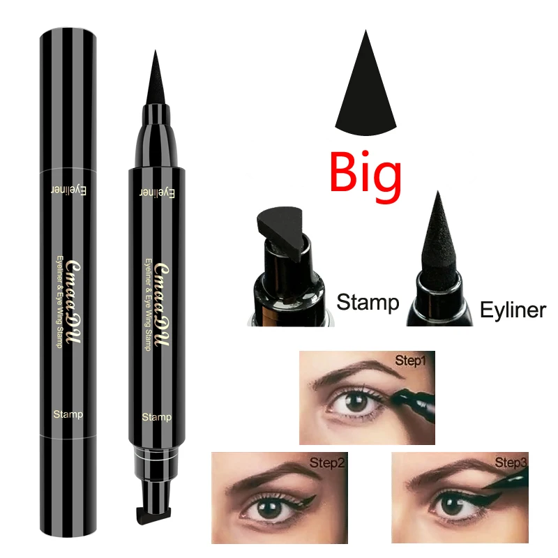 1 Pcs Black Wings Stamp Liquid Eyeliner, Easy Cat Eye Template Makeup Tool Anti-smudge, Vamp Wing, Lasting Waterproof Anti-sweat - Image 5
