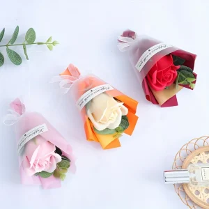 1 piece, mini handmade soap flower bouquet, rose bouquet, suitable for party gifts, family, friends, mother, girlfriend gifts