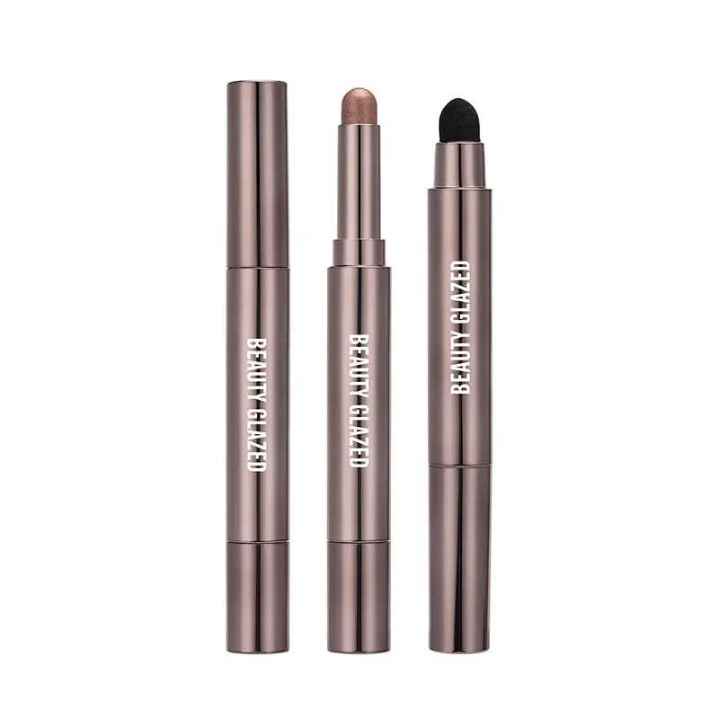 10 Color Double Ended Eye Shadow Stick With Sponge Brush Pearlescent Lasting Eyeshadow Pen Contouring Portable Makeup Cosmetics - Image 6