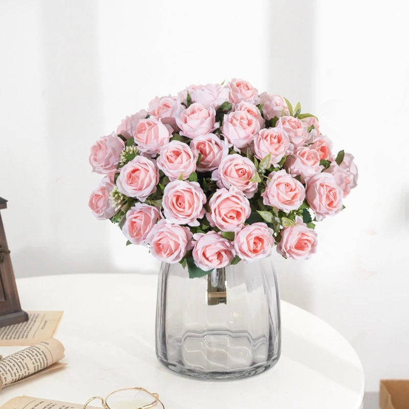 10 Heads Artificial Flowers Scrapbooking Silk Roses Wedding Party Bouquets Household Products Vases for Home Festival Decoration - Image 4