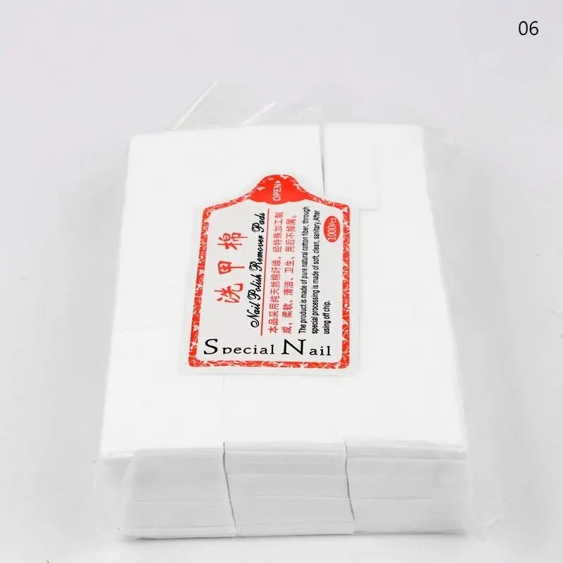 1000/600Pcs Professional Nail Wipe 100% Cotton Pads Lint-Free Nail Cotton Gel Polish Remover Nail Art Cleaning Tools - Image 6