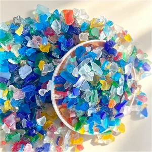 100/200 Dopamine-Colored Irregular Craft Sea Glass Fragments, Suitable for DIY Handmade Mosaic Materials, Art Collage Decoration Supplies, Vase Filling, Aquarium Decoration, DIY Creative Crafts