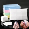 100/600pcs/Lot Lint Free Nail Wipes 5colors Gel Nail Polish Remover Coffon Pads for Beauty Makeup Cleaning Manicure Salon Tools