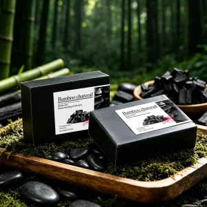 100g Bamboo Charcoal Soap Natural Organic Activated Charcoal Private Label Handmade Blackhead Removal Black Soap