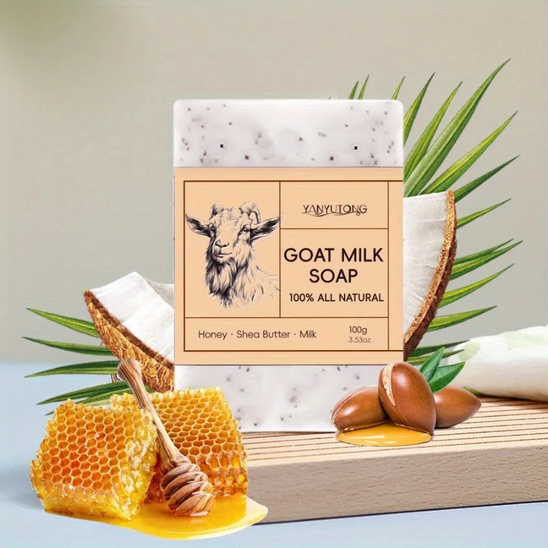 100g Goat Milk Soap, Cleanses the Skin, Cleanses and Bathes, Suitable for All Skin Types - Image 2