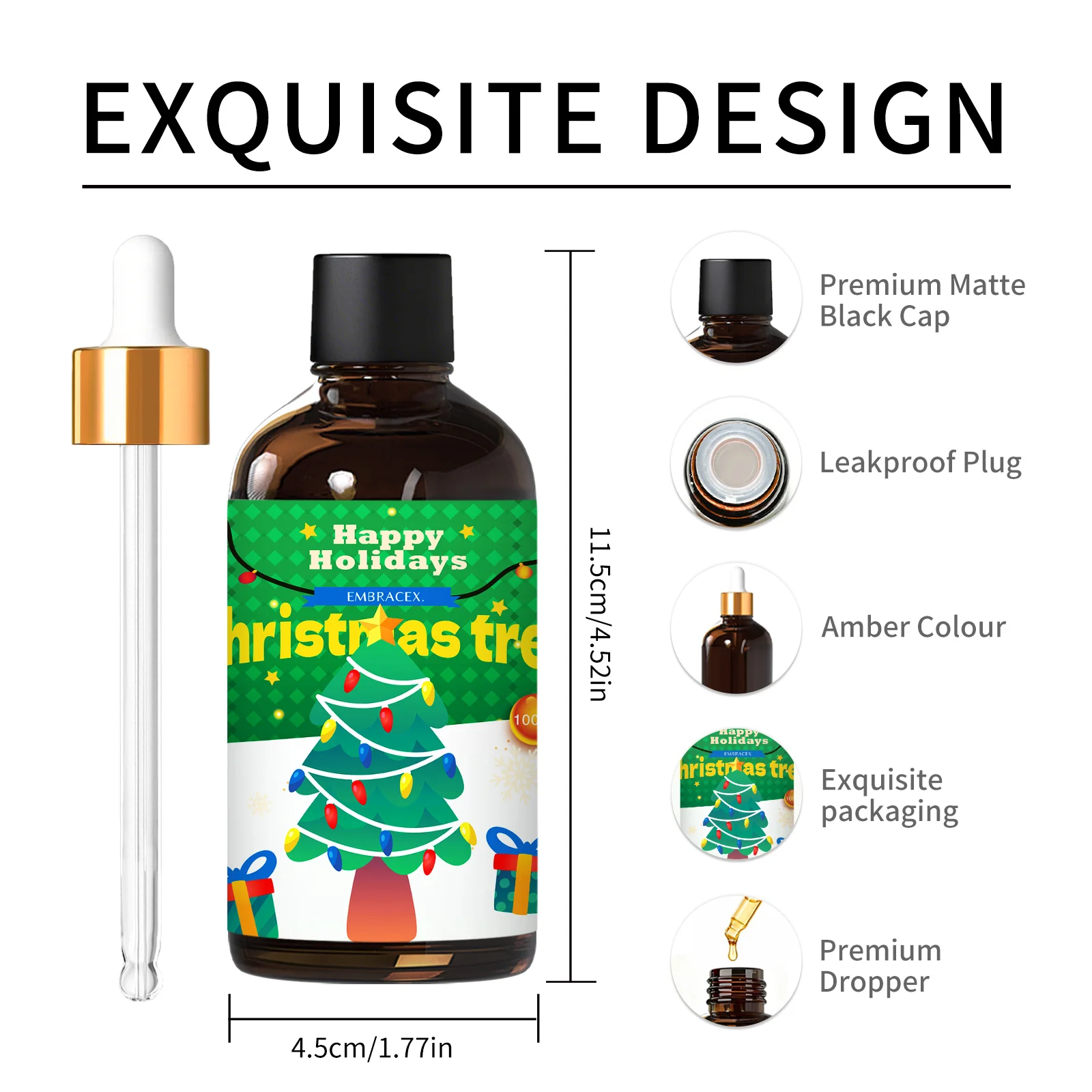 100ml Christmas Tree Fragrance Oilsl For Diffuser Humidifier Xmas Home Decor Festive Fragrance Holiday Gift - Image 4