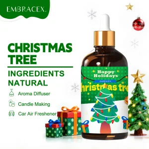 100ml Christmas Tree Fragrance Oilsl For Diffuser Humidifier Xmas Home Decor Festive Fragrance Holiday Gift
