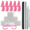 10/16Pcs Nail Soak Off Clip Cap UV Gel Polish Remover Wrap Tool Set With Cotton Pads File Pusher Brush Manicure Removal Kit