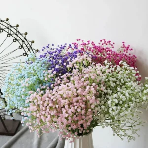 108Heads Artificial Flowers Plastic Gypsophila DIY Fake Flowers Bouquet Garden Wedding Decoration Outdoor Party Home Decor Vase