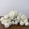 10Heads Silke Penoy Artificial Flower White Big Bud Bridal Bouquet Fake Penoy Living Room Desktop Flower Decoration Wedding