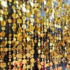 10PCS 1 Meter Sequins Hanging Foil Curtains PVC Gold Silver Round Sequin Rain Curtain Glitter Bead Indoor Home Decoration