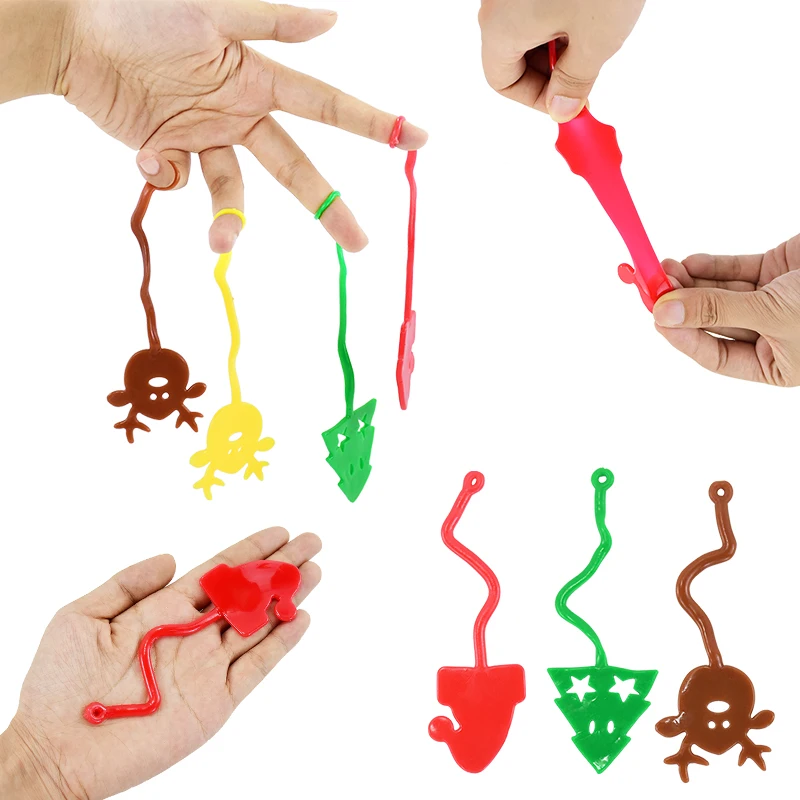 10PCS Cute Cartoon Christmas Tree Snowflake Elk Sticky Hands for Christmas New Year Carnival Party Gifts Pinata Gift Bag Filler - Image 4