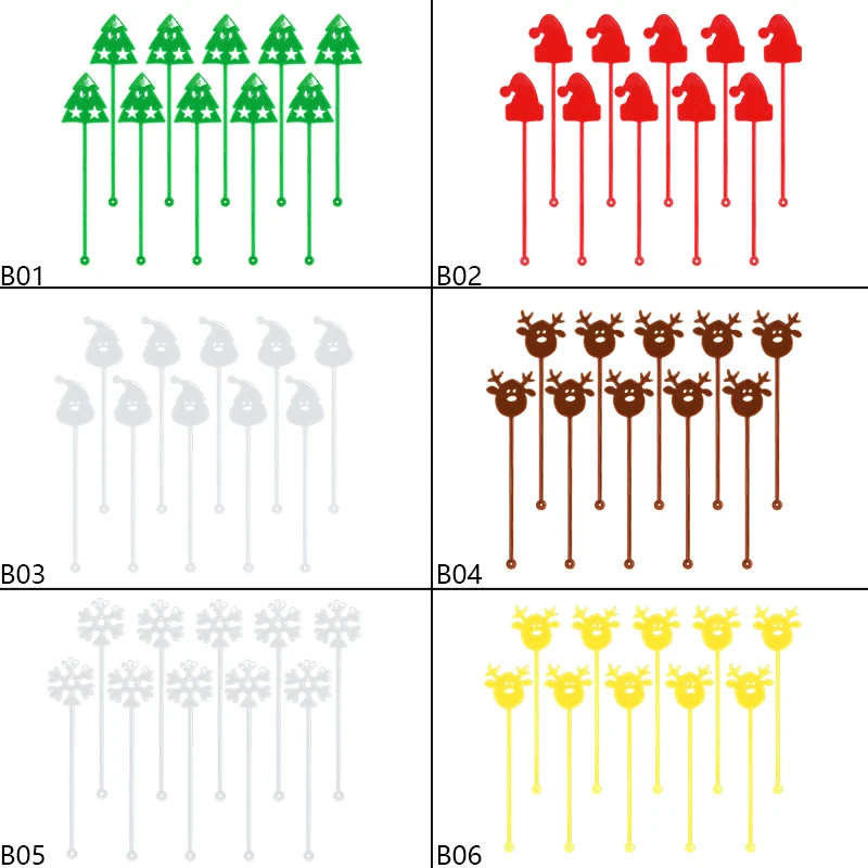 10PCS Cute Cartoon Christmas Tree Snowflake Elk Sticky Hands for Christmas New Year Carnival Party Gifts Pinata Gift Bag Filler - Image 6